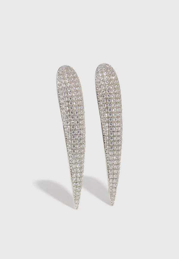 NAIL EARRINGS - Ohrringe - silver-coloured