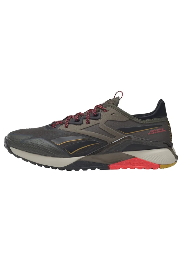 NANO X2 ADVENTURE - Laufschuh Trail - army green/core black/neon cherry