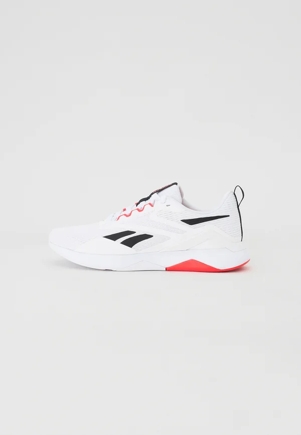 NANOFLEX UNISEX - Sneaker low - white/black/energy red