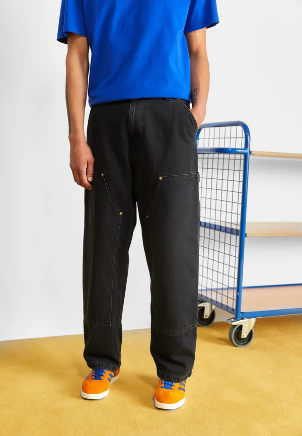 NASH PANT SMITH - Jeans Relaxed Fit - black stone washed