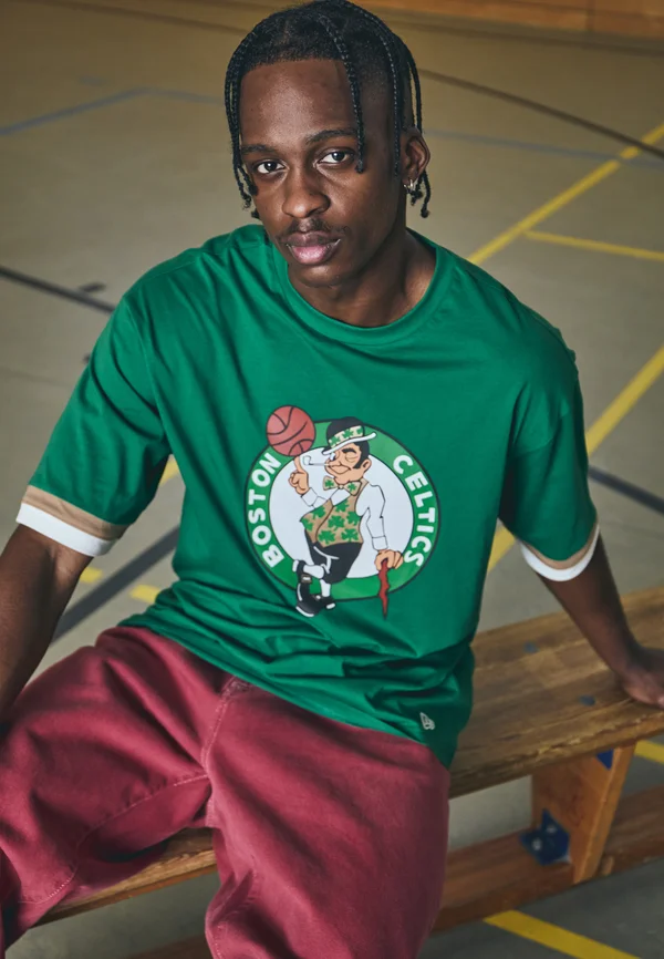 NBA BOSTON CELTICS PANEL OVERSIZED TEE - T-Shirt print - green