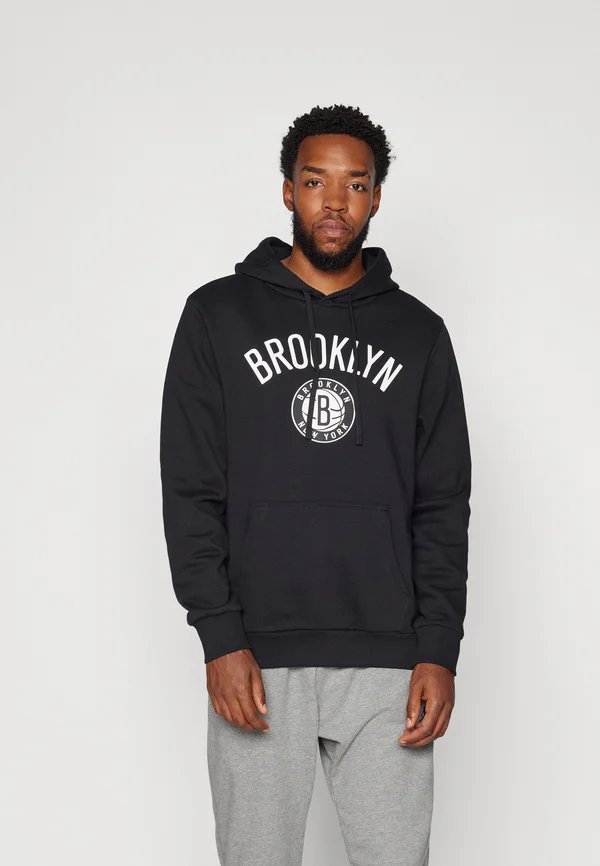 NBA BROOKLYN NETS HOODY - Vereinsmannschaften - black/white