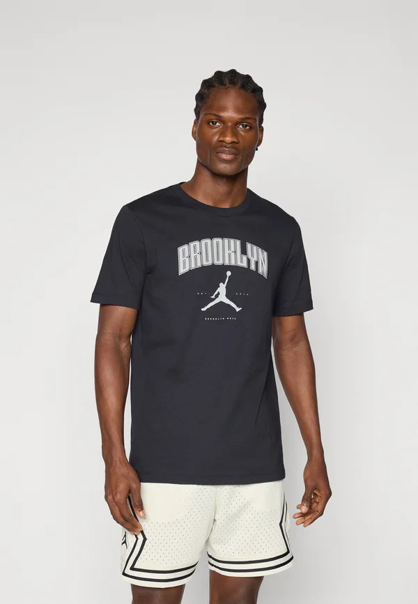 NBA BROOKLYN NETS TEE - T-Shirt print - black