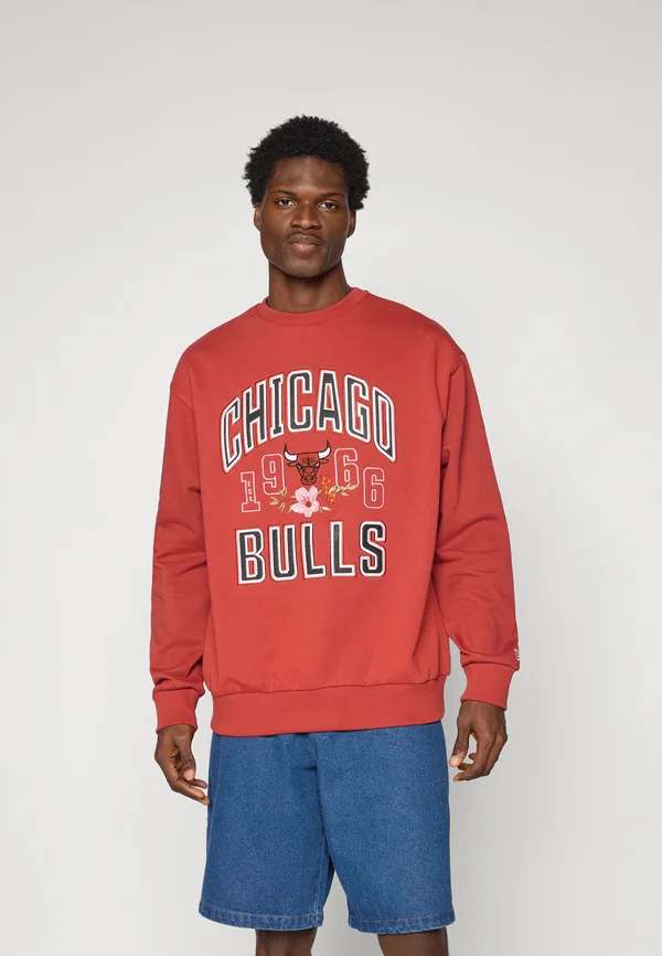 NBA CHICAGO BULLS FLORAL OVERSIZED - Vereinsmannschaften - dark red