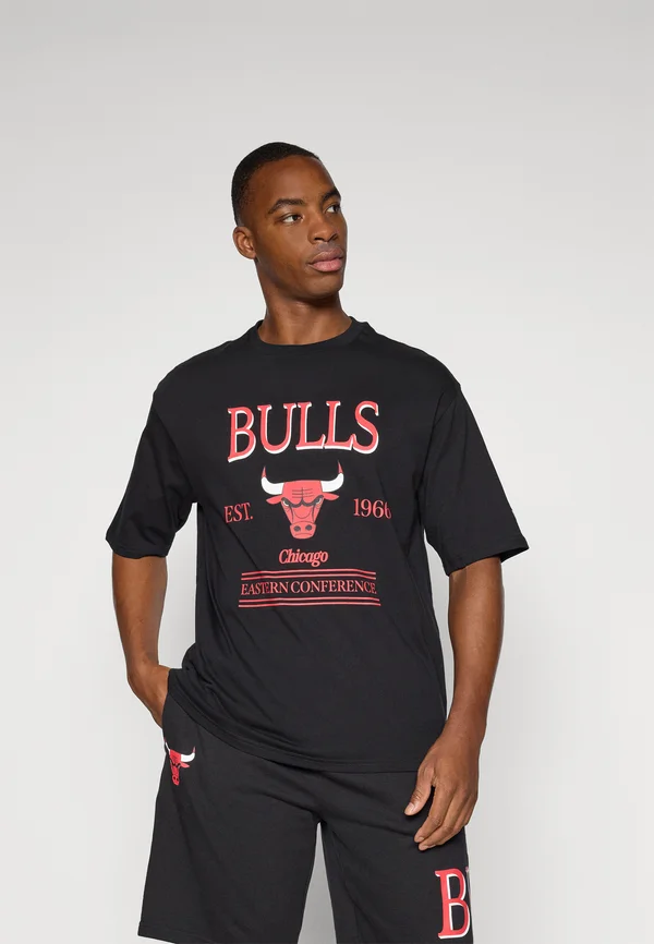 NBA CHICAGO BULLS  TEAM GRAPHIC TEE - Vereinsmannschaften - black