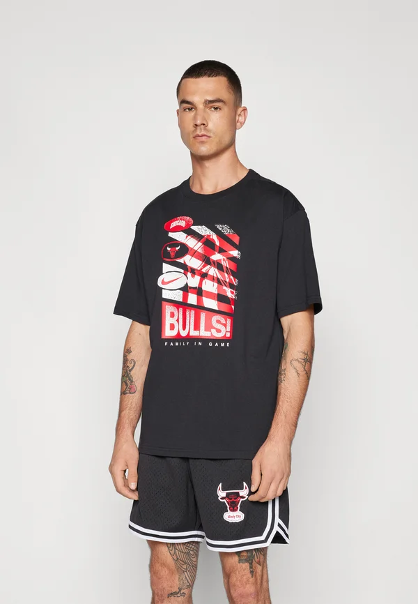 NBA CHICAGO BULLS VINTAGE TEE - Vereinsmannschaften - black