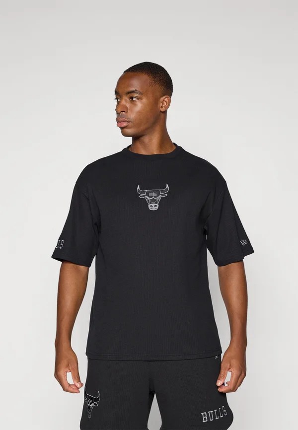 NBA CHICAGO BULLS  WAFFLE TEE - Vereinsmannschaften - black