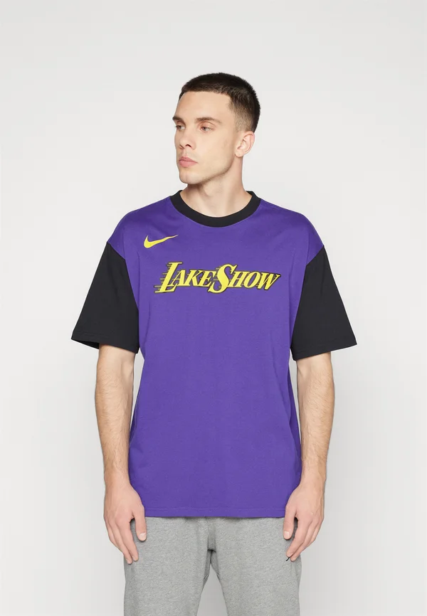 NBA CITY EDITION LOS ANGELES LAKERS COLOR BLOCK TEE - Vereinsmannschaften - field purple