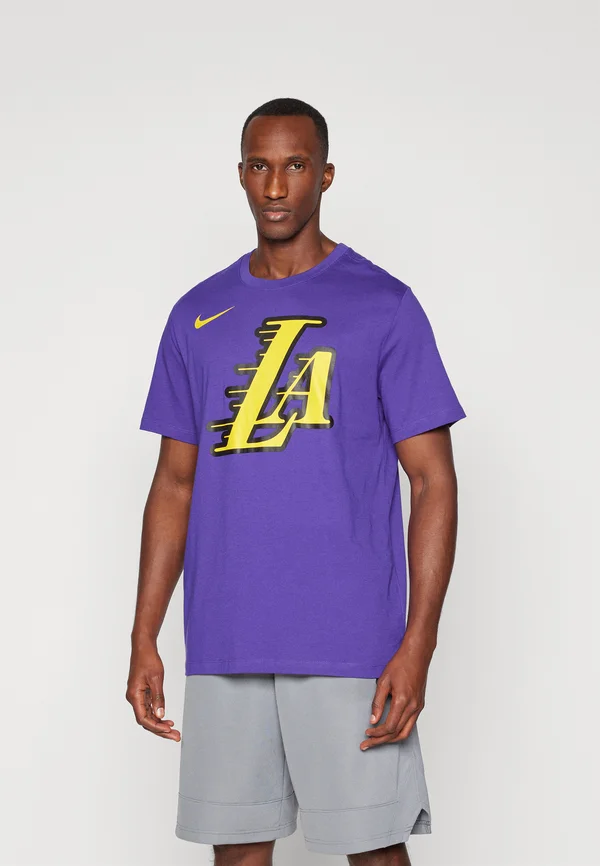NBA CITY EDITION LOS ANGELES LAKERS LOGO TEE - Vereinsmannschaften - field purple