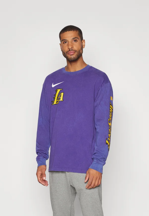 NBA CITY EDITION LOS ANGELES LAKERS LONG SLEEVE TEE - Langarmshirt - field purple