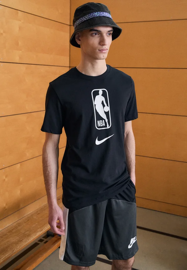 NBA DRY TEE - T-Shirt print - black/white