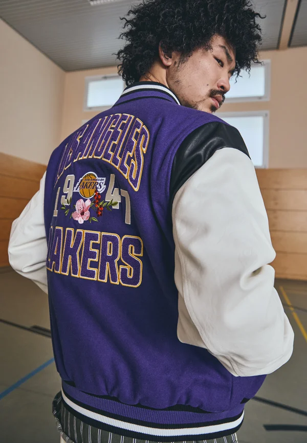 NBA LOS ANGELES LAKERS FLORAL VARSITY JACKET - Vereinsmannschaften - dark blue