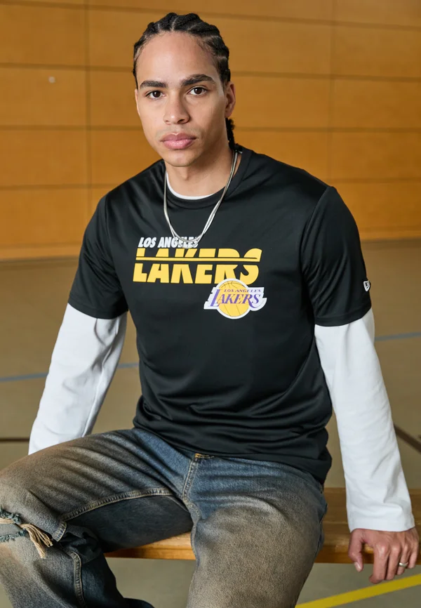 NBA LOS ANGELES LAKERS LEAGUE TEE - Vereinsmannschaften - black