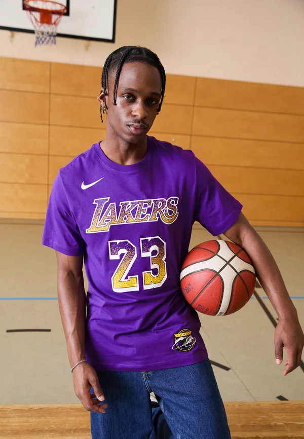 NBA LOS ANGELES LAKERS LEBRON JAMES TEE - Vereinsmannschaften - field purple