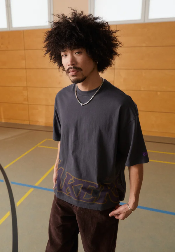 NBA LOS ANGELES LAKERS OVERSIZED T-SHIRT - T-Shirt print - black