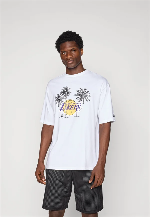 NBA LOS ANGELES LAKERS PALM TREE TEE - Vereinsmannschaften - white