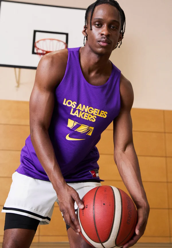 NBA LOS ANGELES LAKERS PRACTICE REVERSIBLE  - Top - field purple/black/amarillo