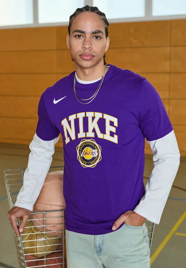 NBA LOS ANGELES LAKERS TEE - Vereinsmannschaften - field purple