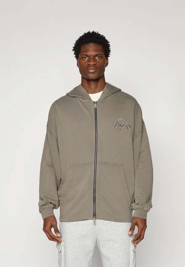 NBA LOS ANGELES LAKERS WASHED FULL ZIP - Vereinsmannschaften - grey