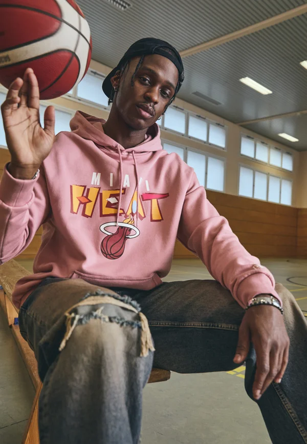 NBA MIAMI HEAT GRAPHIC OVERSIZED HOODIE - Vereinsmannschaften - pink