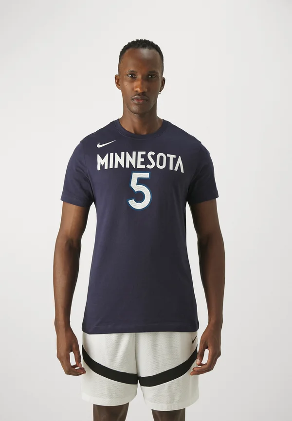 NBA MINNESOTA TIMBERWOLVES ANTHONY EDWARDS CITY EDITION TEE - T-Shirt print - college navy