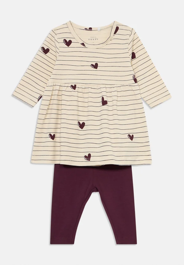 NBFVANDORA SET - Leggings - Hosen - summer sand/fig