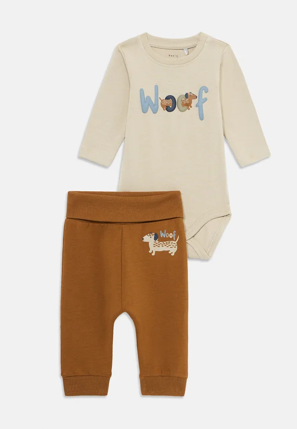 NBMVROELS BODY SET - Langarmshirt - brown/sand