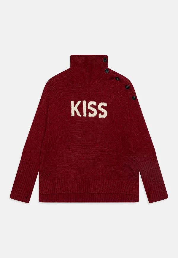 NECK JUMPER - Strickpullover - rouge chine