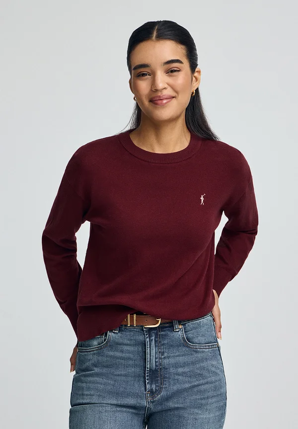 NECK RIGBY - Strickpullover - garnet
