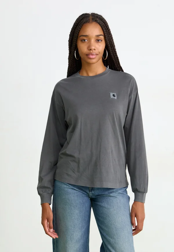 NELSON - Langarmshirt - black garment dyed