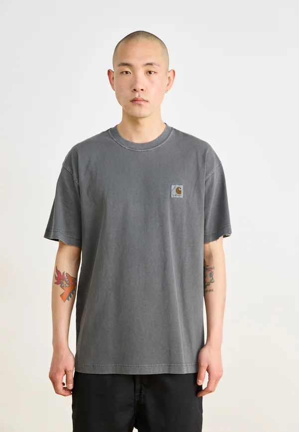 NELSON  - T-Shirt basic - graphite garment dyed