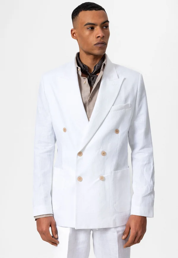 NEPIDO - DOUBLE BREASTED  - REGULAR FIT - Sakko - white