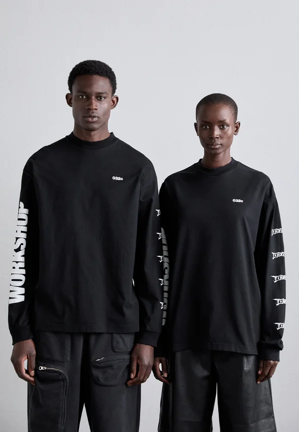NERVE SHATTER BOXY LONGSLEEVE UNISEX - Langarmshirt - faded black