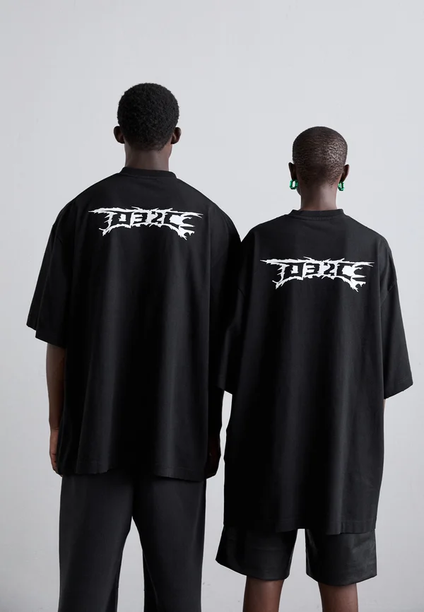 NERVE SHATTER OVERSIZED UNISEX - T-Shirt print - washed black