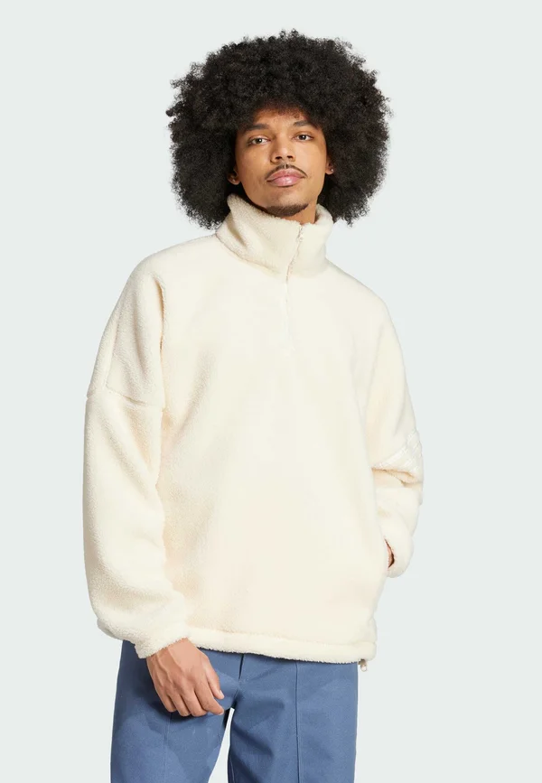 NEUCLASSICS POLAR FLEECE 1/2 ZIP - Fleecepullover - white