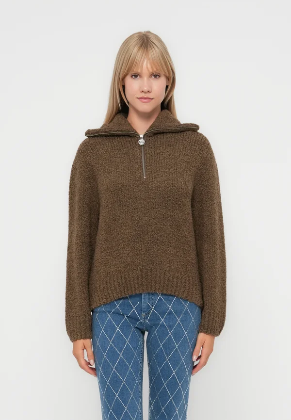 NEVA SWEATER - Strickpullover - taupe