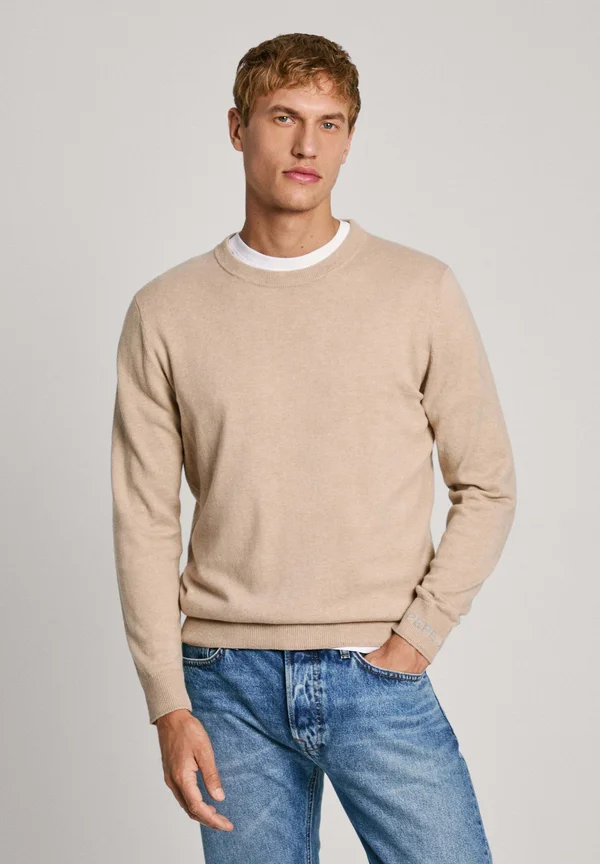 NEW ANDRE CREW NECK - Strickpullover - concrete beige
