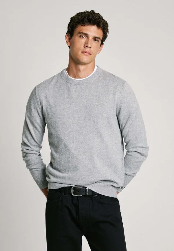 NEW ANDRE CREW NECK - Strickpullover - marl grey