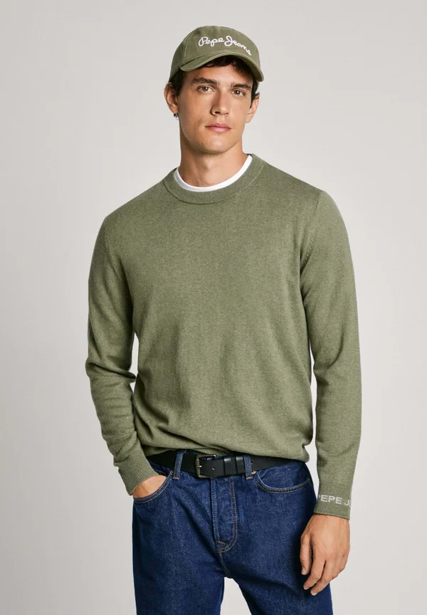 NEW ANDRE CREW NECK - Strickpullover - safari green