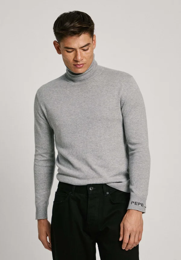 NEW ANDRE TURTLE NECK - Strickpullover - marl grey