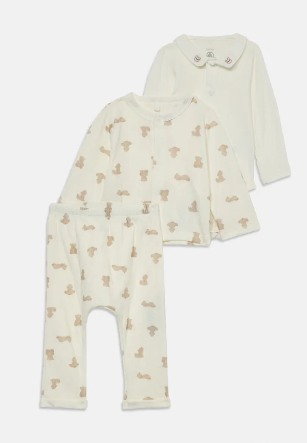 NEW BORN CADEAU SET UNISEX - Geschenk zur Geburt - marshmallow/brun