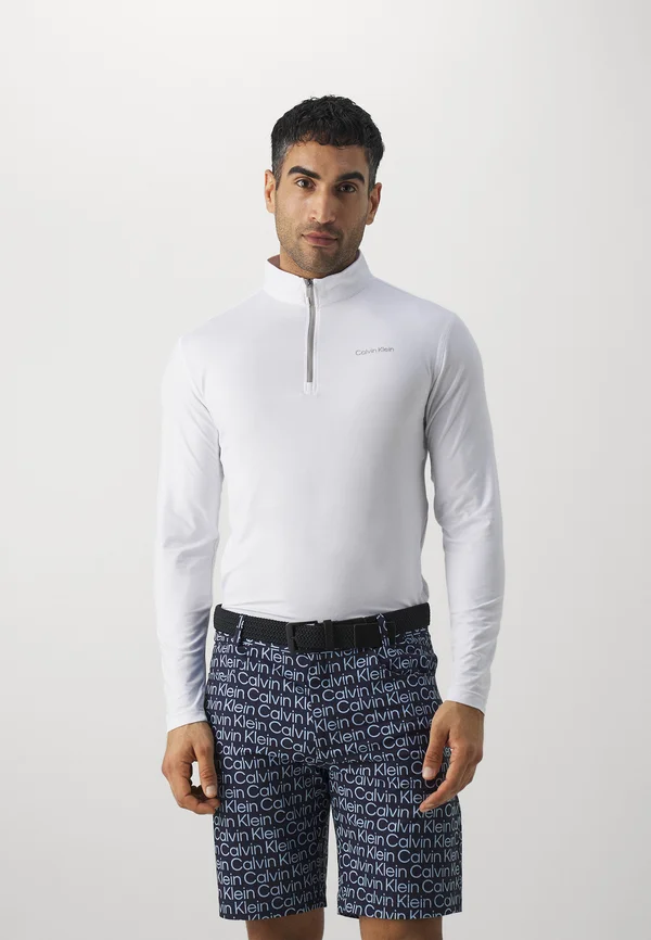 NEWPORT HALF ZIP - Langarmshirt - white