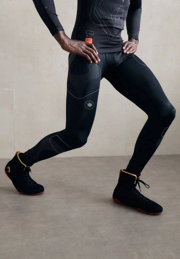 NEXUS SPATS - Tights - black/silver-coloured