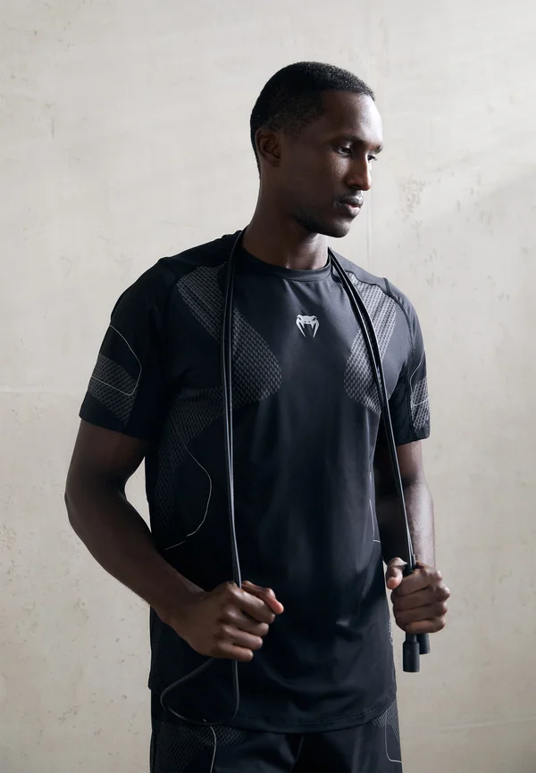 NEXUS - Sport T-Shirt - black/silver-coloured