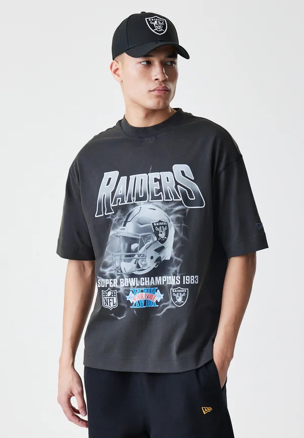 NFL BOXY TEE - T-Shirt print - black