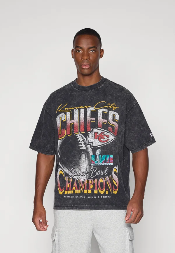 NFL KANSAS CITY CHIEFS CHAMPIONS TEE - Vereinsmannschaften - black