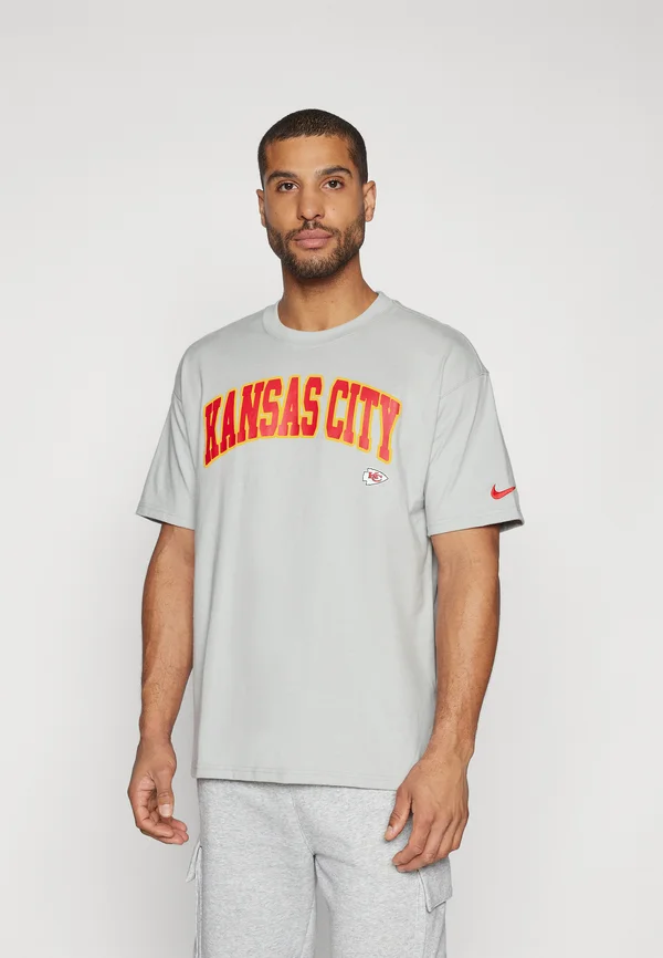 NFL KANSAS CITY CHIEFS LOOSE FIT HEAVYWEIGHT TEE - Vereinsmannschaften - medium silver