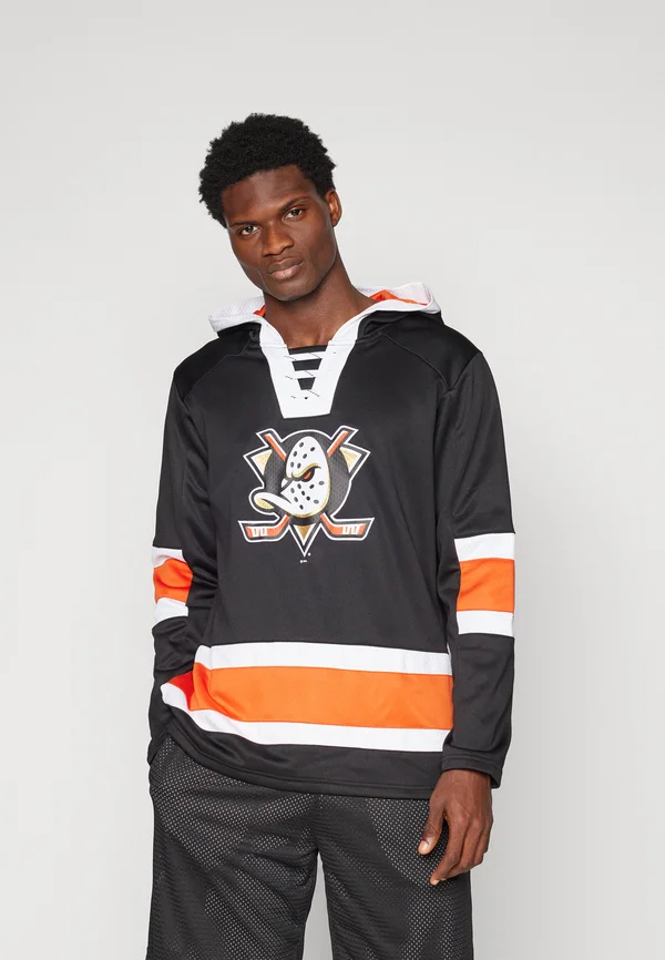 NHL ANAHEIM DUCKS MENS HOCKEY HOODIE - Vereinsmannschaften - black/dark orange/white