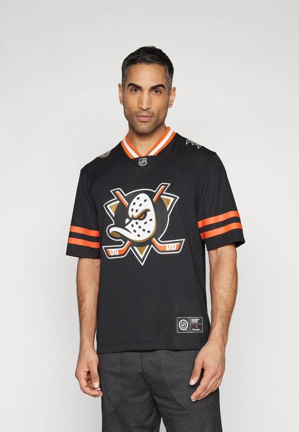 NHL ANAHEIM DUCKS  - T-Shirt print - black/medium teal/white