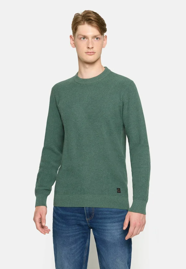 NICO STRUCTURE - Strickpullover - aged green mel